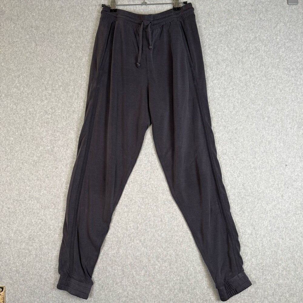 Free People Movement Womens Medium Athletic Jogger Pants Black Drawstring Waist